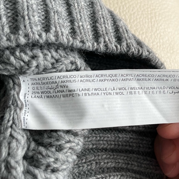 NWT - Mango Men’s Wool Blended Shawl Collar Sweater - US Size L - Italian Yarn - Picture 9 of 9